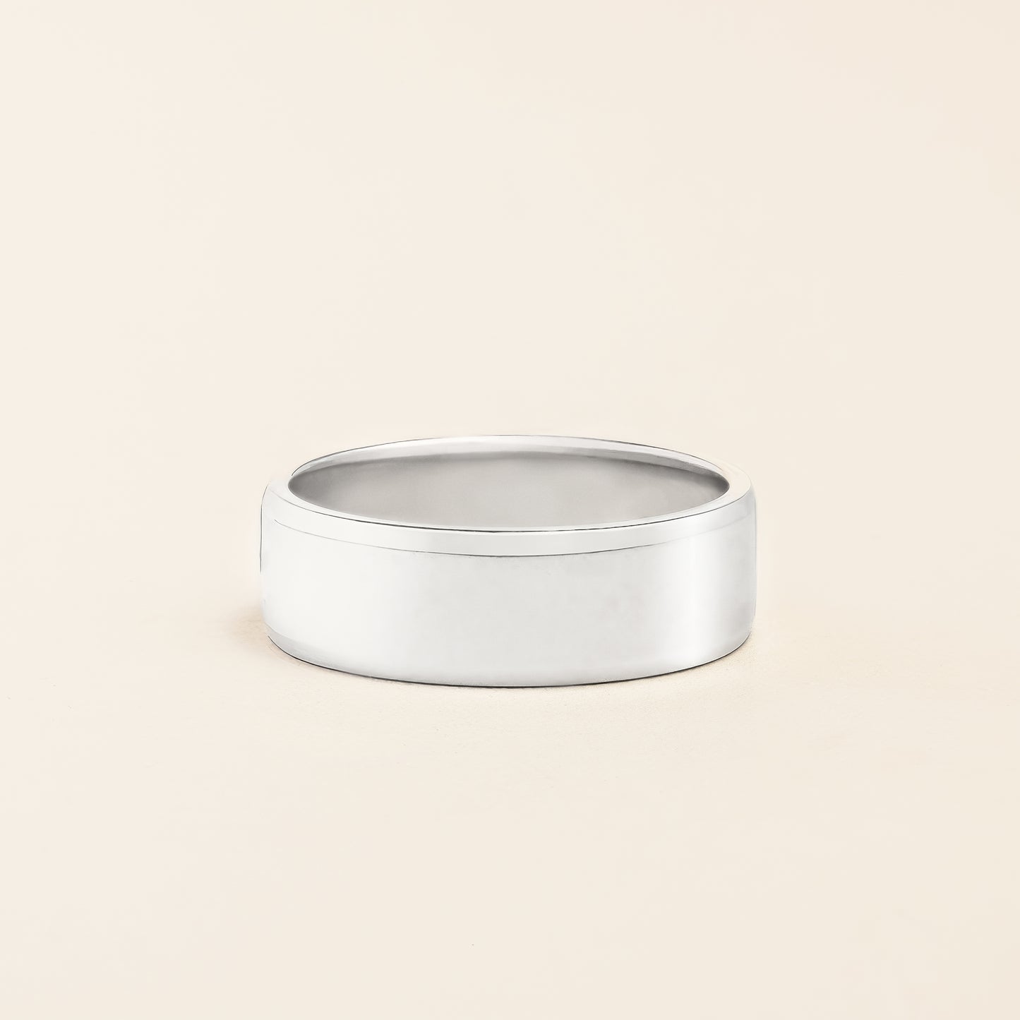 Brushed Beveled Edge Wedding Band (Ready-to-ship)