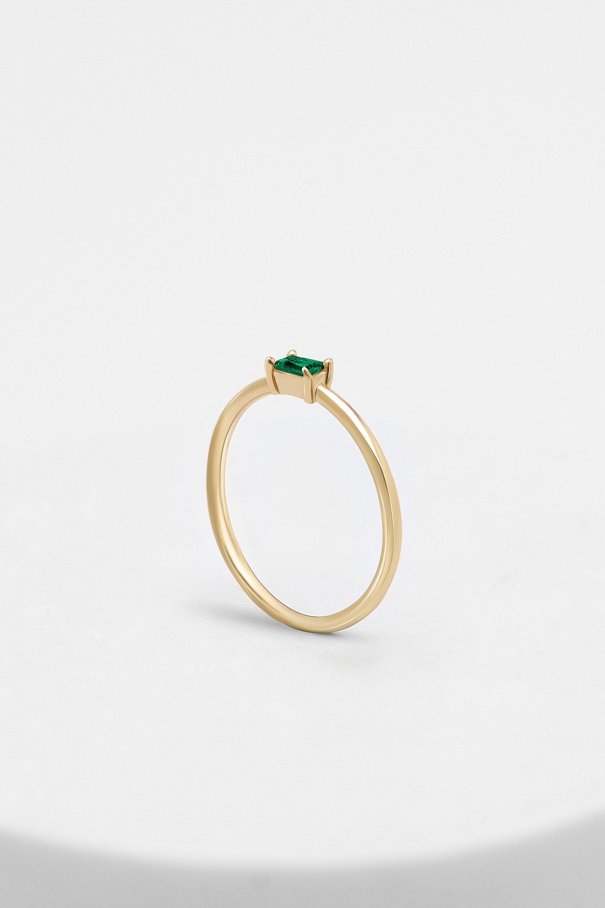  Petite Baguette Emerald Ring