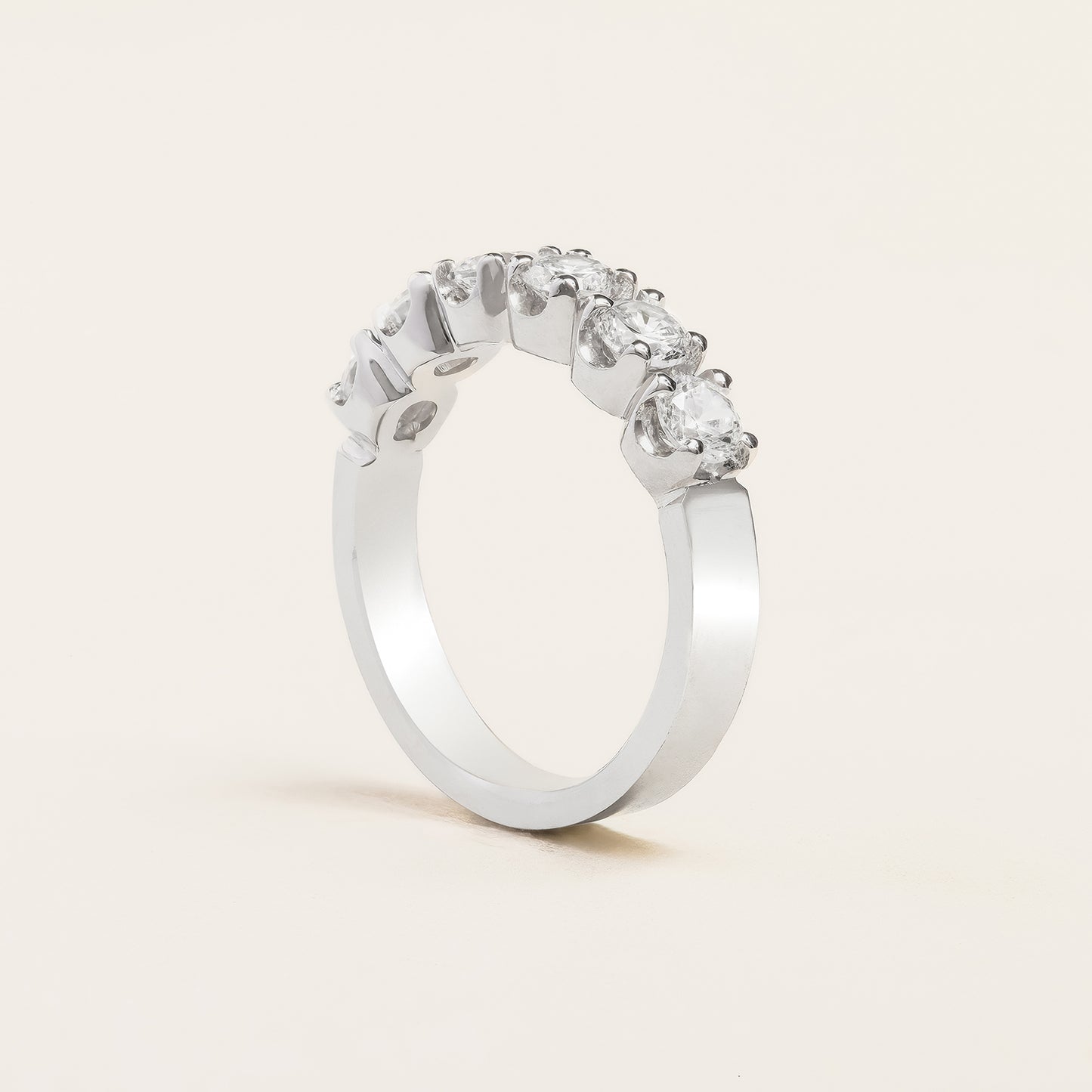 4-Prong Half Eternity Band Ring