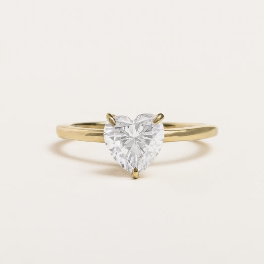 Lab-grown Diamond Heart Engagement Ring