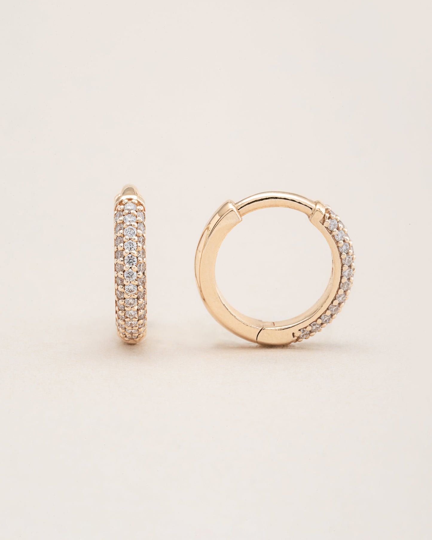Chubby Pavé Hoops with Star Charm