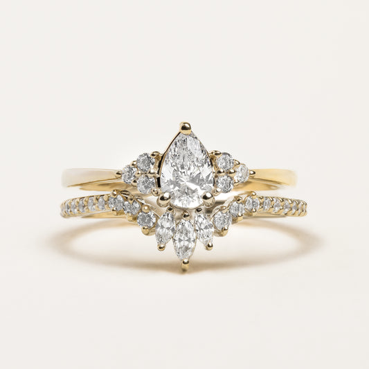 Marquise & Pear Cluster Engagement Ring