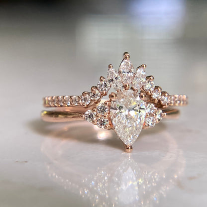 Marquise & Pear Cluster Engagement Ring
