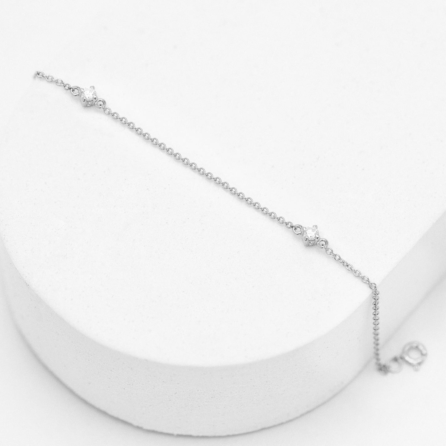 Birthstone Personalized Station Bracelet Platinum N A