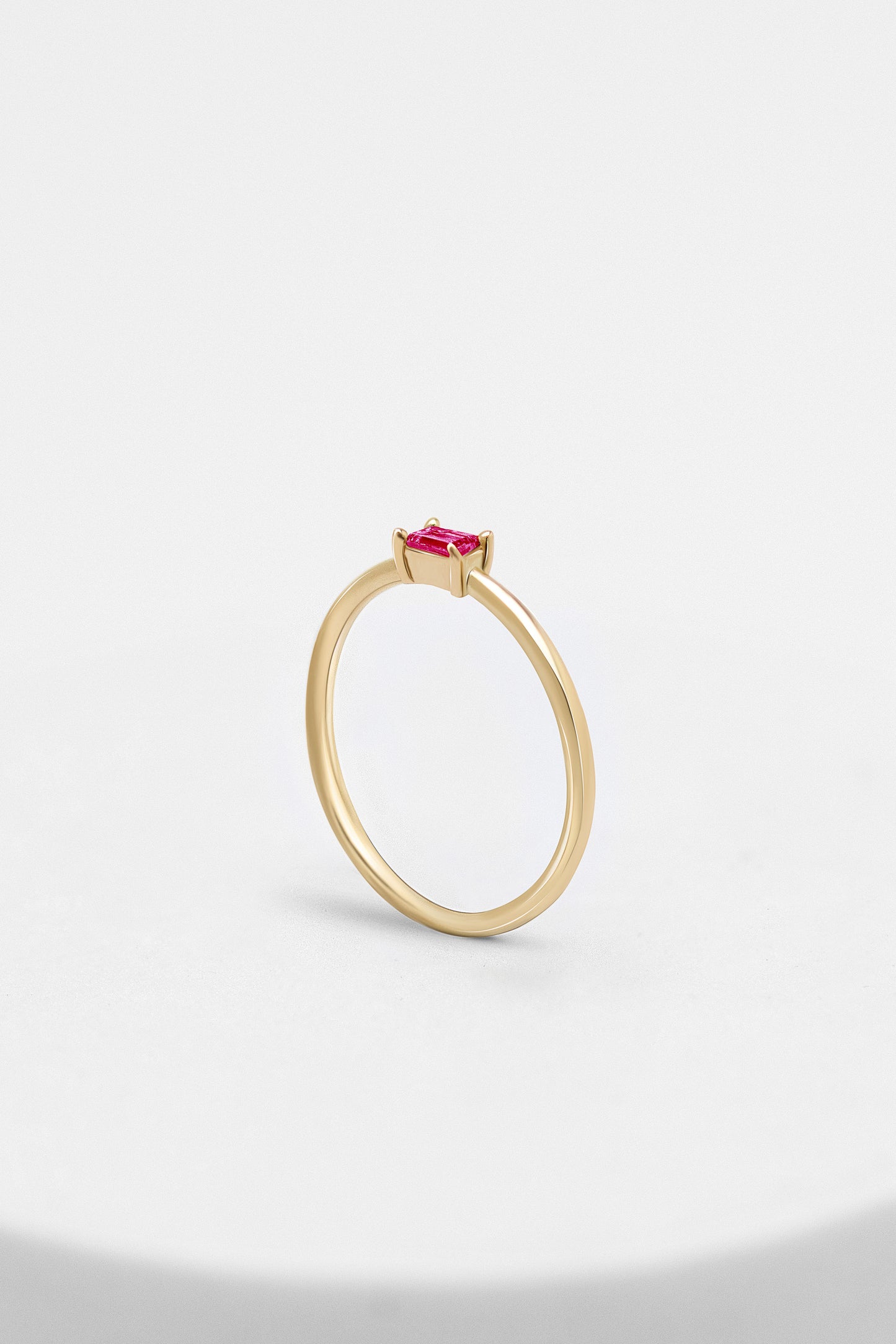 Ruby Mini Baguette Ring (Ready-to-ship)