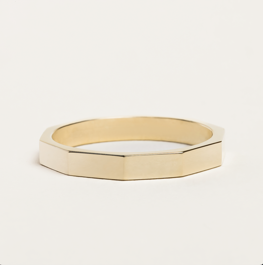 Octagon Gold Ring