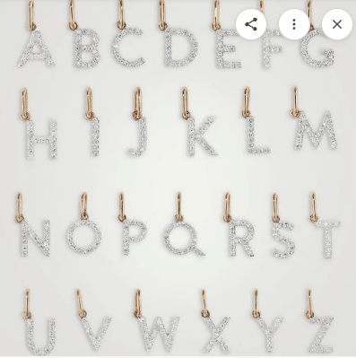 Diamond initial letter A bracelet (Ready-to-ship)