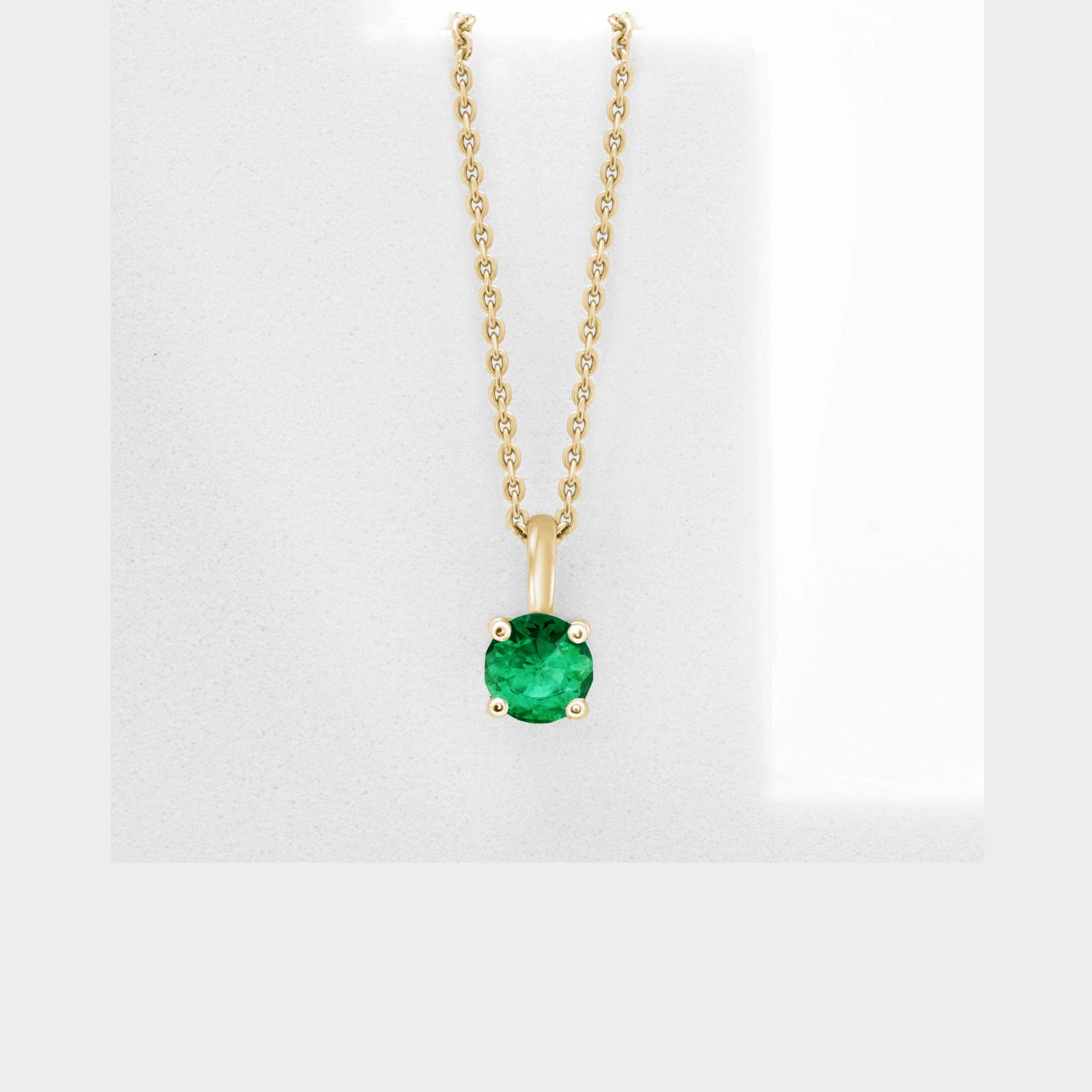 1/6 Carat (ctw) Marquise Emerald Pendant Necklace in 10K White
