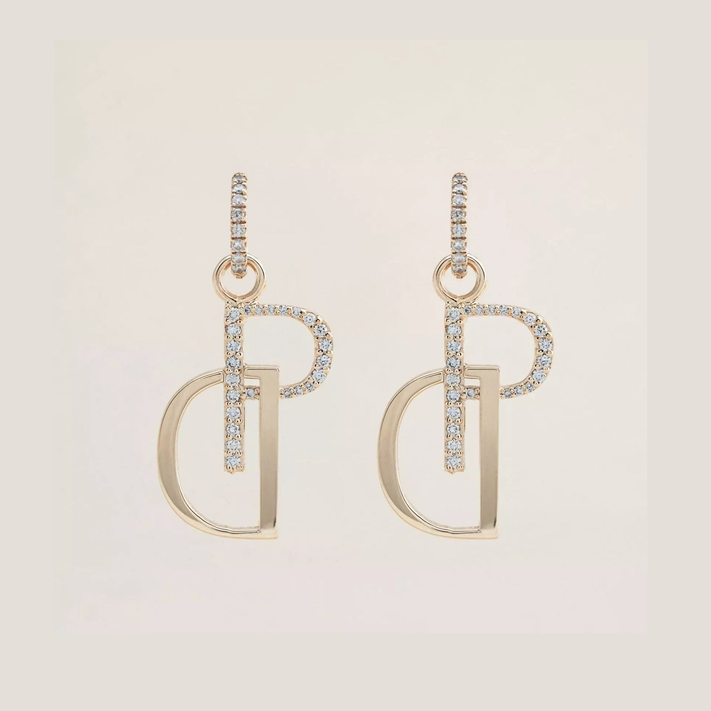 Signature Charms on Pavé Chubby Hoops