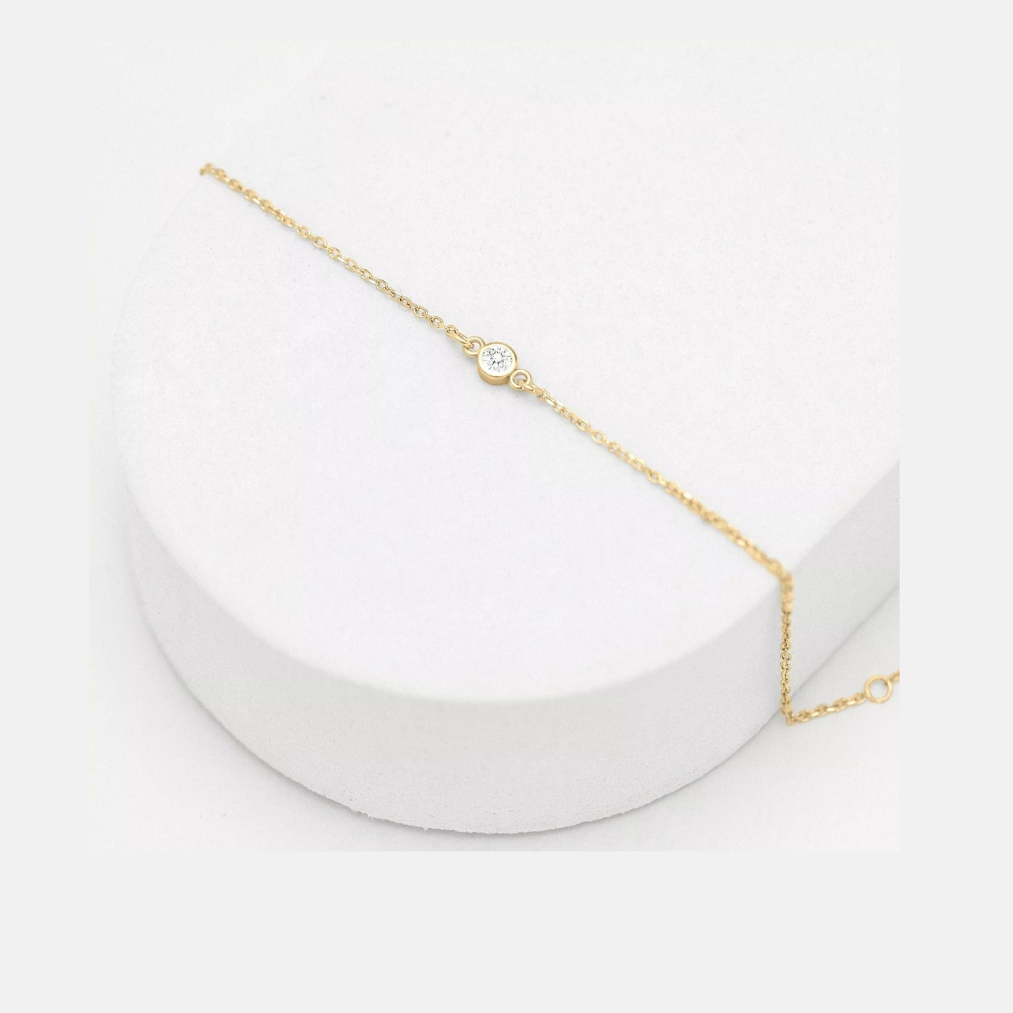 Bezel Diamond Bracelet Yellow