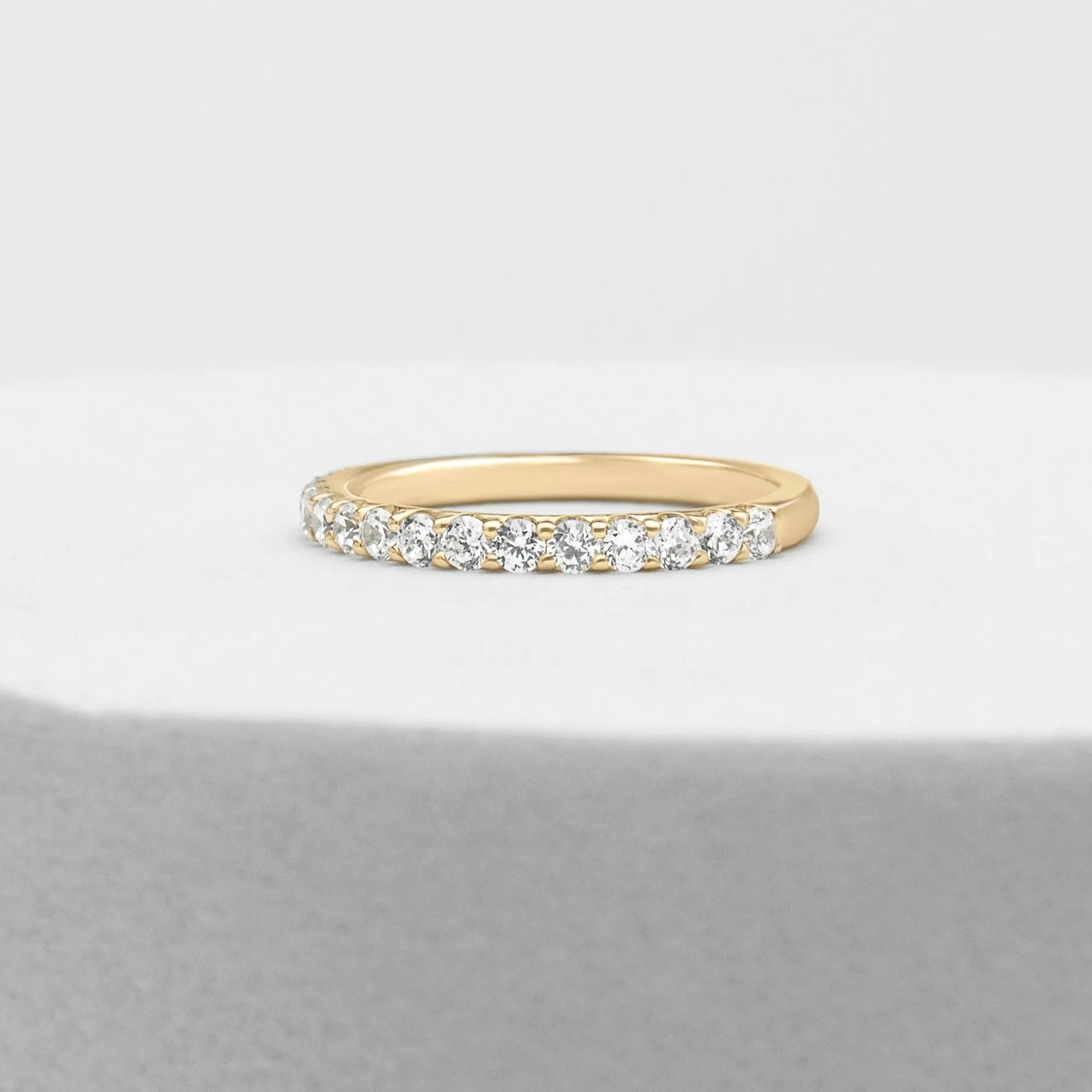 Pave wedding 2025 band yellow gold