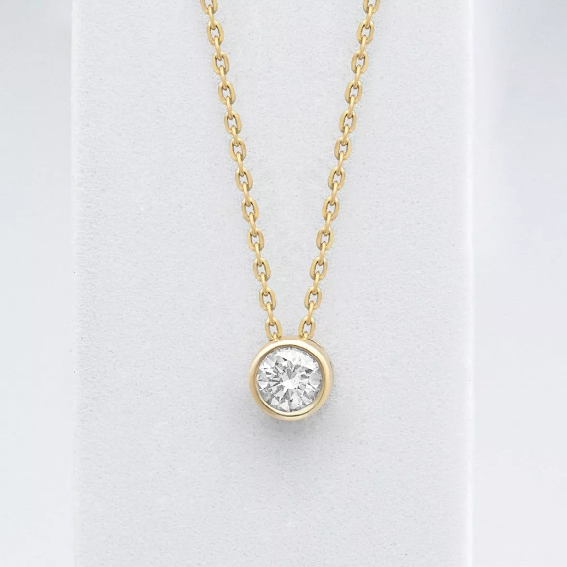 The Solitaire Bezel Necklace Proud Diamond