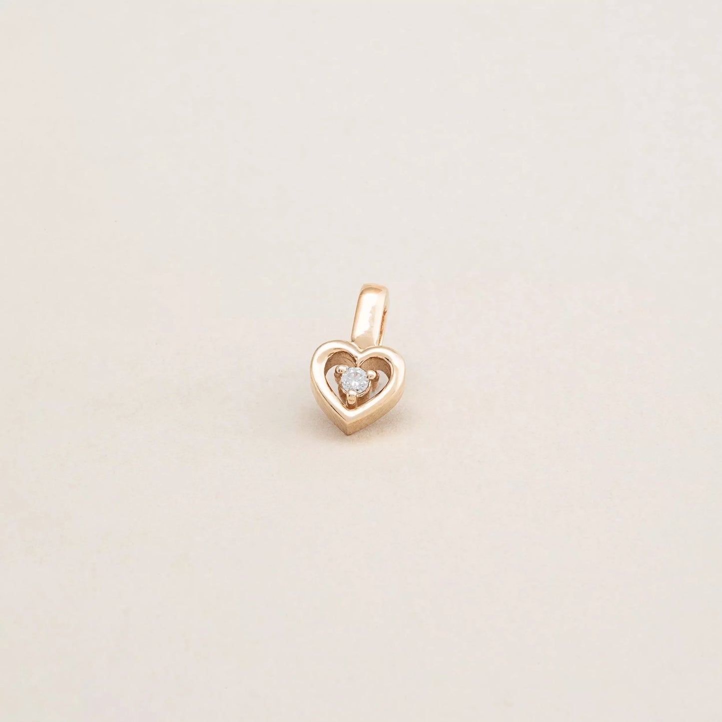 The Heart Charm. 14K solid recycled gold.