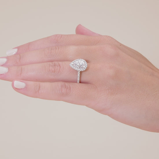 Teardrop Diamond Engagement Ring
