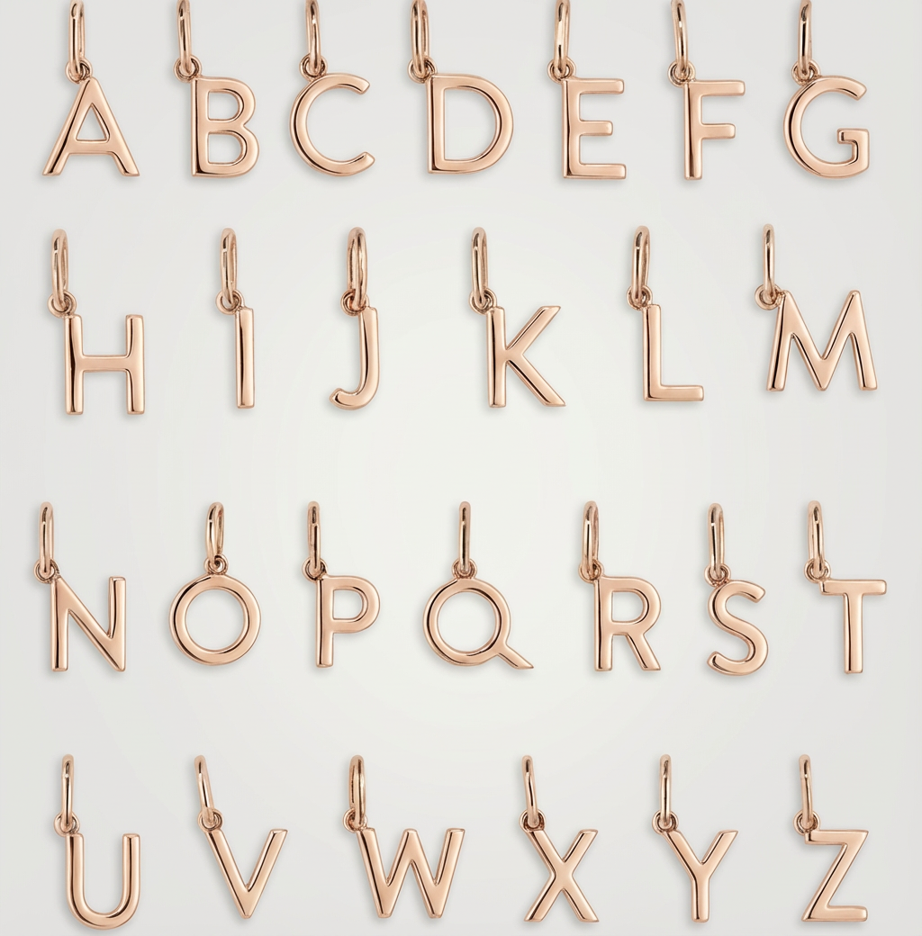 Initial letter necklace