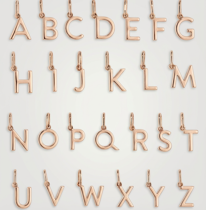 Initial letter necklace