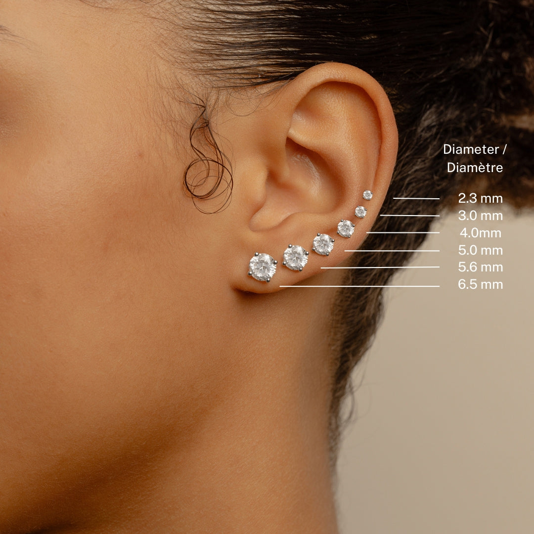 Solitaire Diamond Studs Earrings