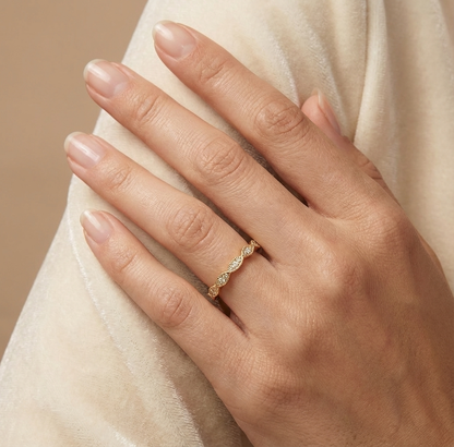 Bague de mariage en diamants de style vintage