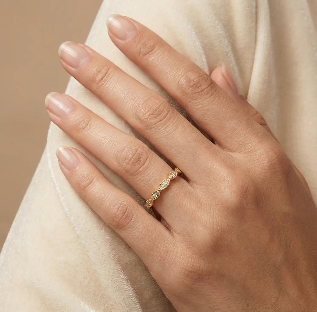 Vintage Style Wedding Ring (Ready-to-ship)