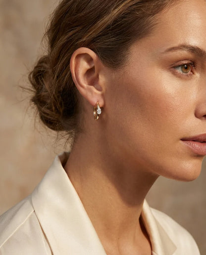 Anneaux avec diamant ovale