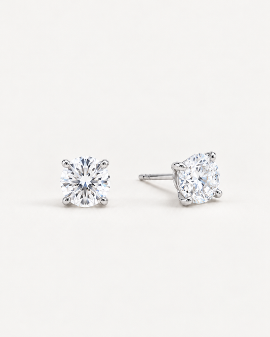 Solitaire Diamond Studs Earrings