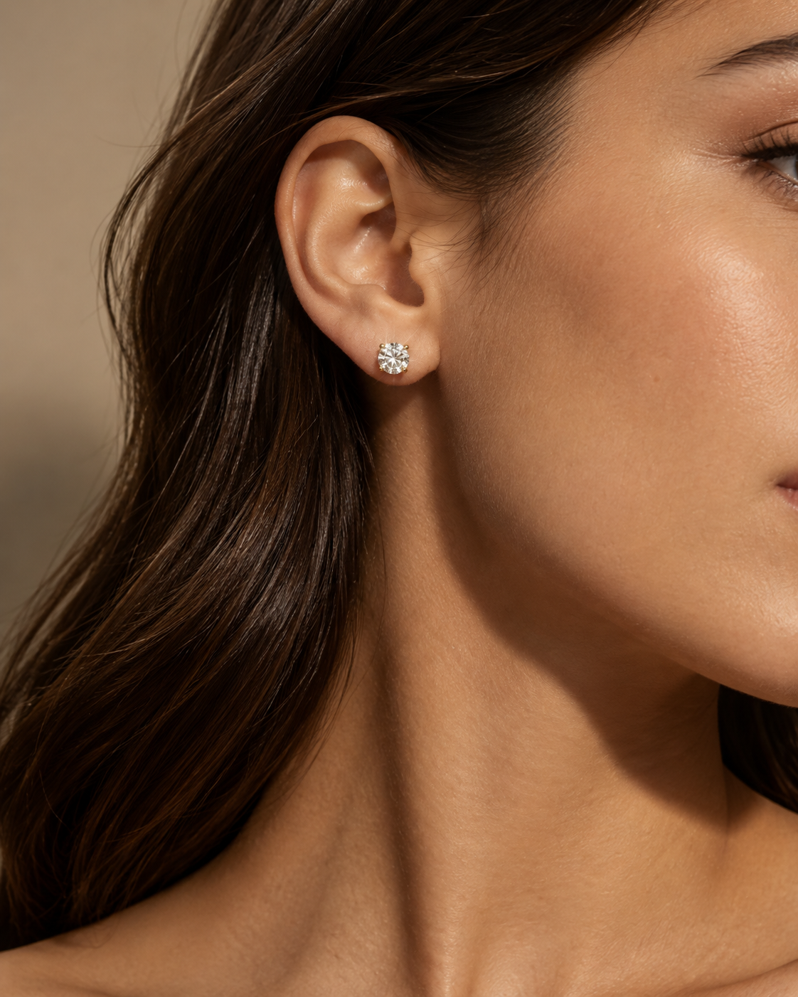 Solitaire Diamond Studs Earrings