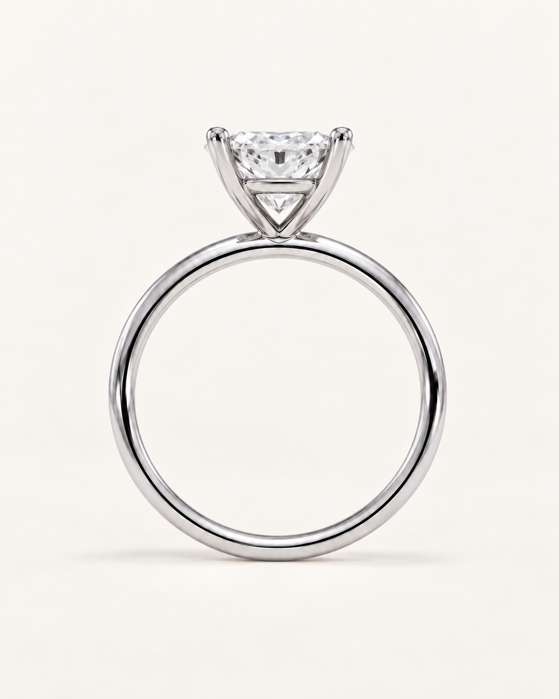 Bague de fiançailles solitaire diamant princesse