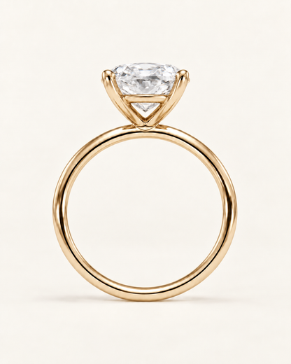 Bague de fiançailles solitaire diamant poire