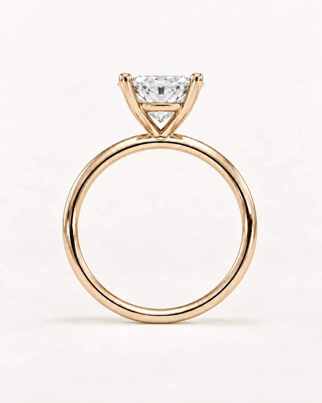 Bague de fiançailles solitaire diamant princesse