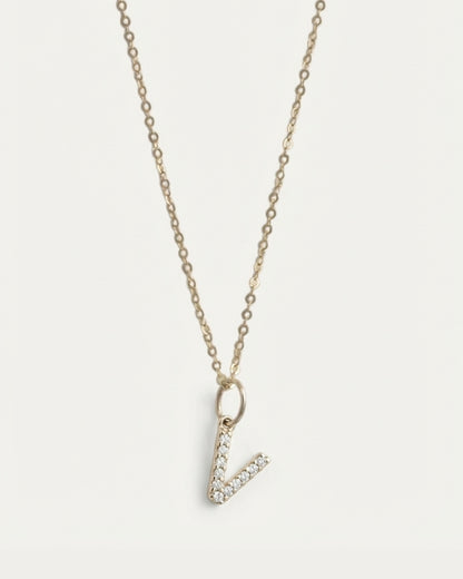 Diamond Initial letter necklace