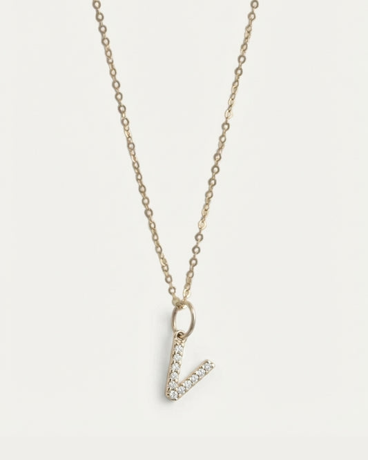 Diamond Initial letter necklace