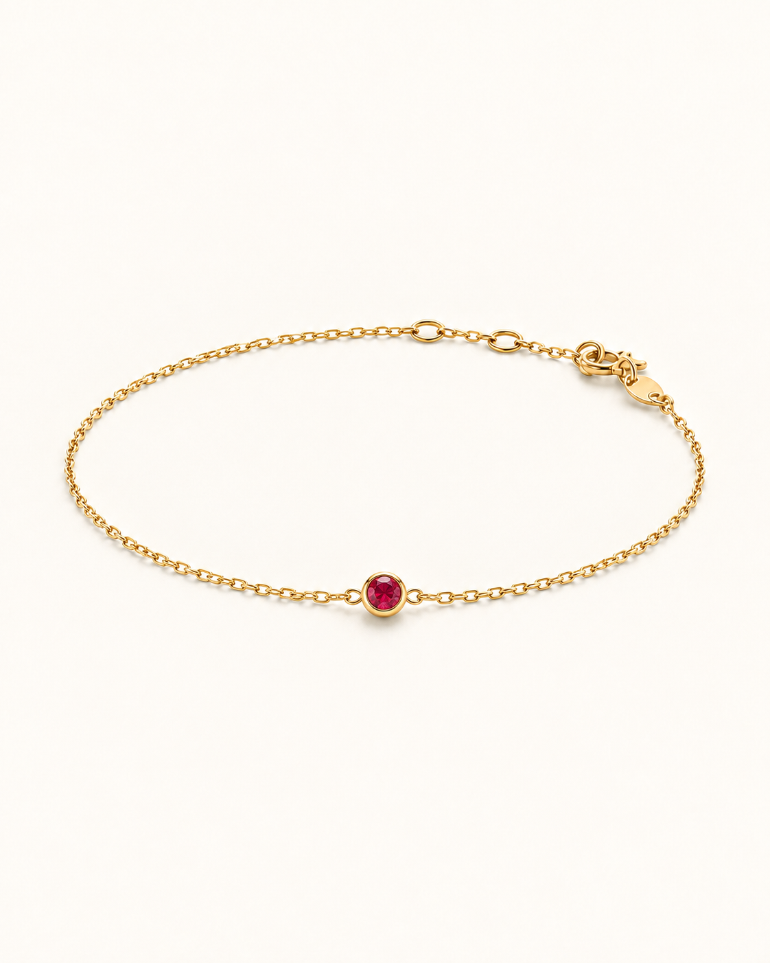 Birthstone personalized bezel bracelet