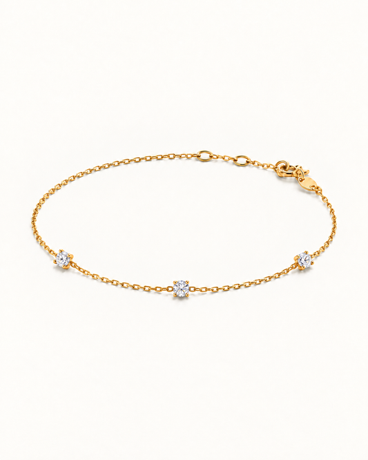 Personalized Diamond Station Bracelet