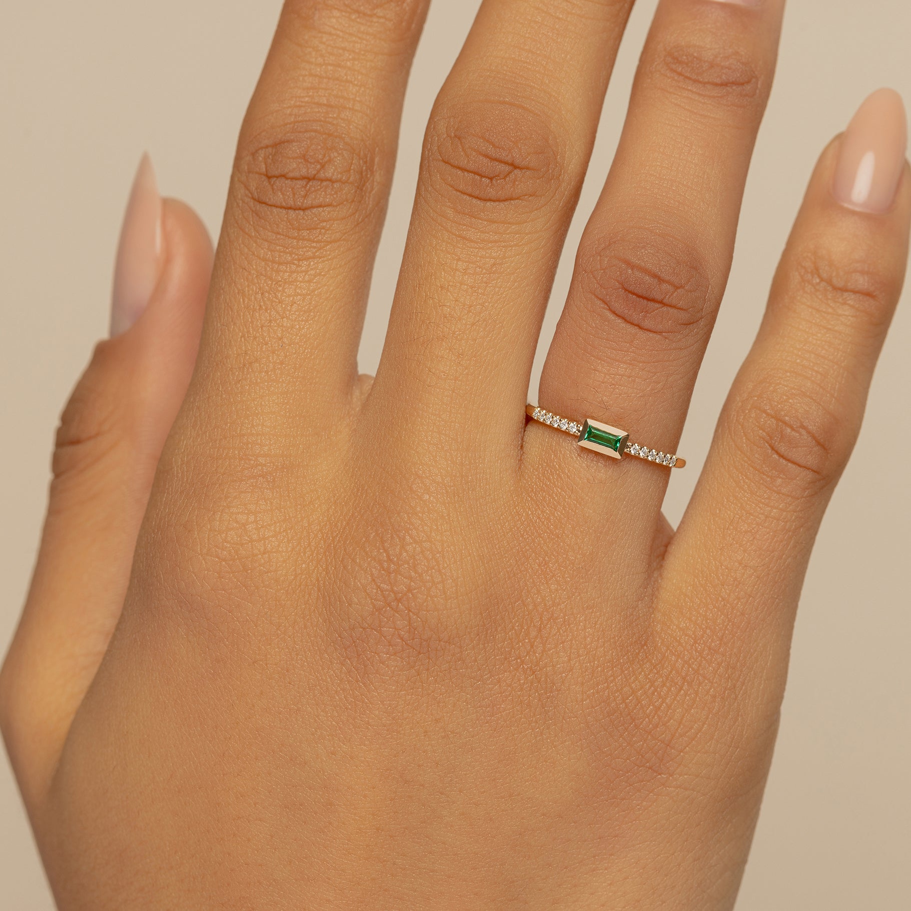 Mini baguette store ring