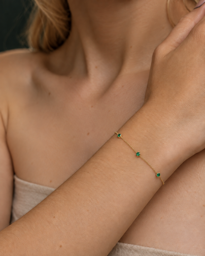 Birthstone Personalized Station Bracelet