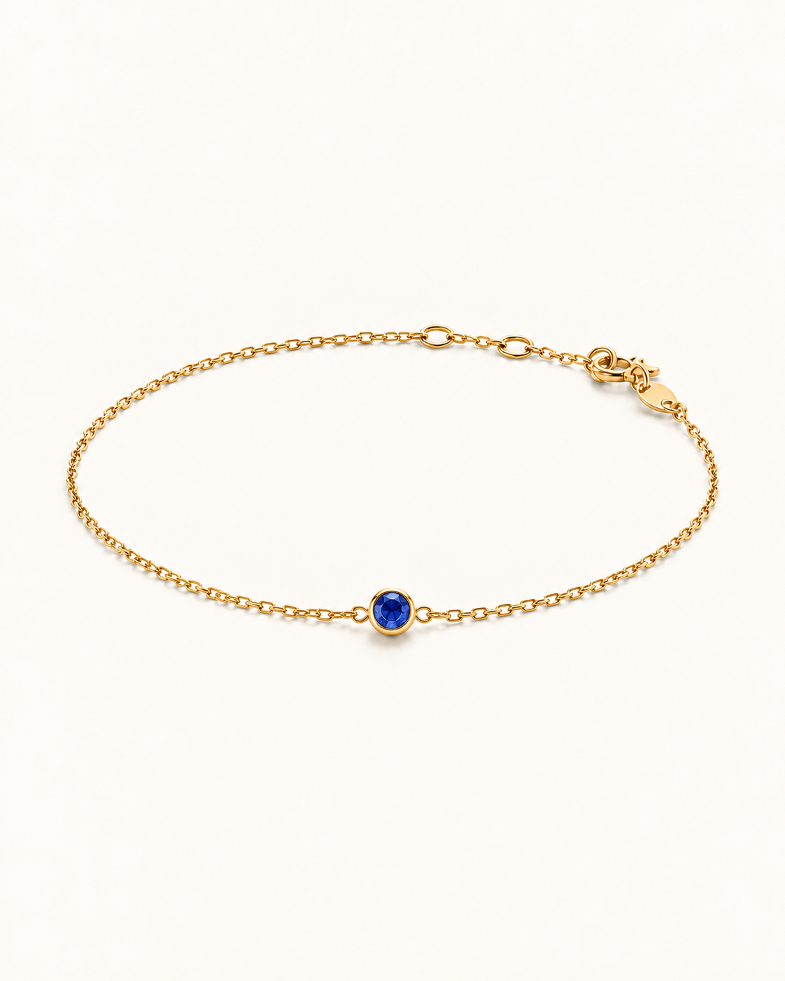 Birthstone personalized bezel bracelet
