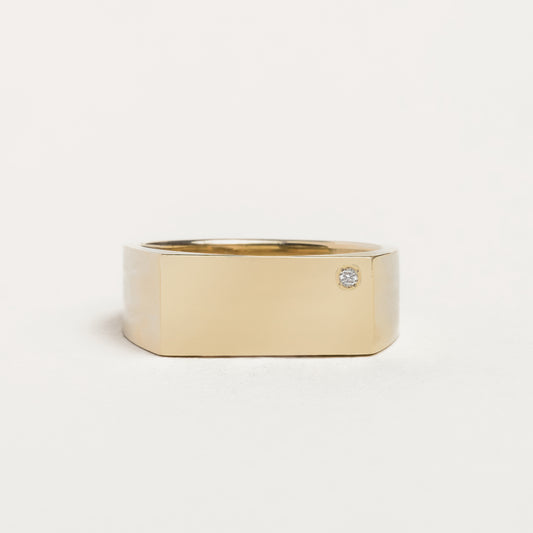 Gold Signet Ring - Custom Engraving