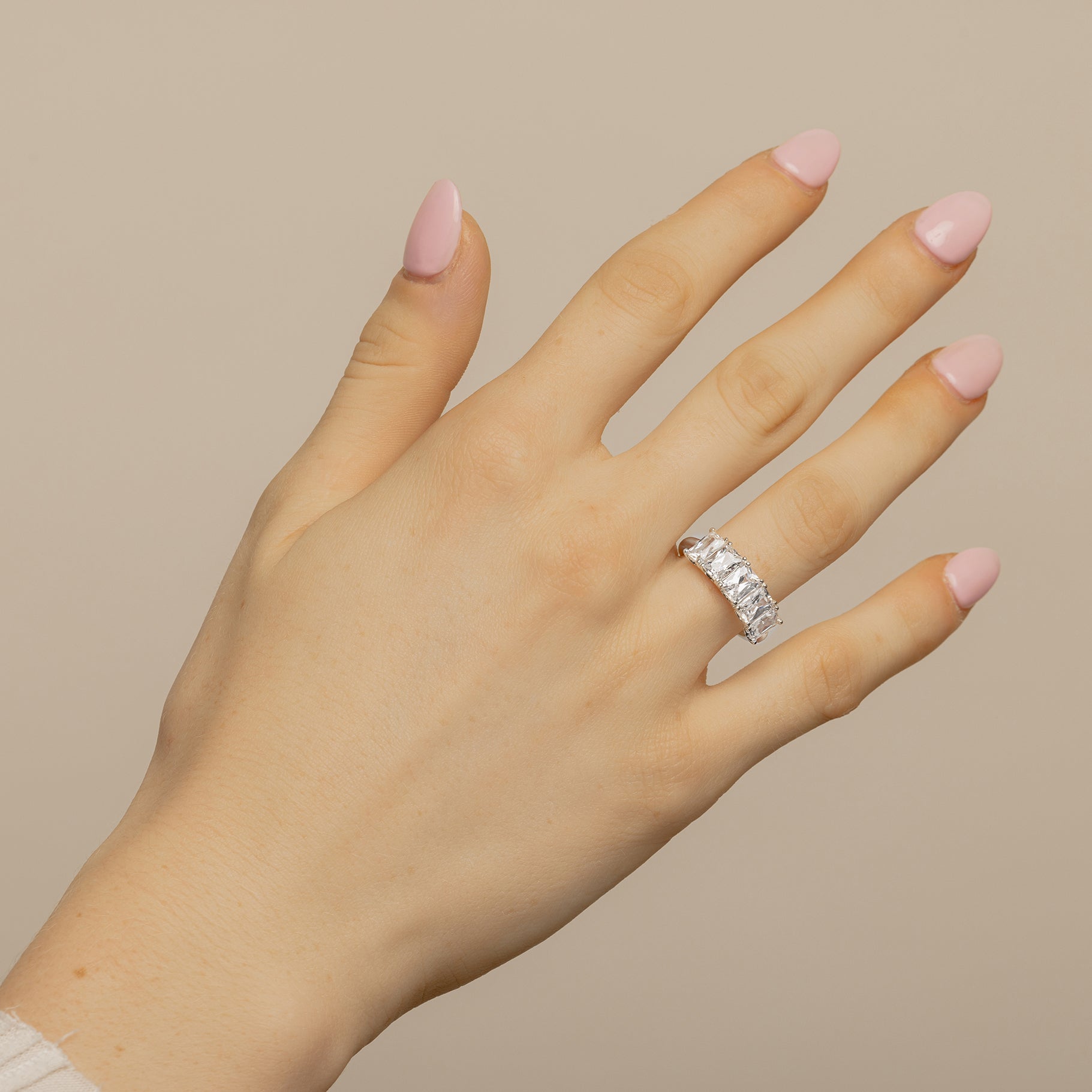 Lab-created Five Stone Diamond Ring