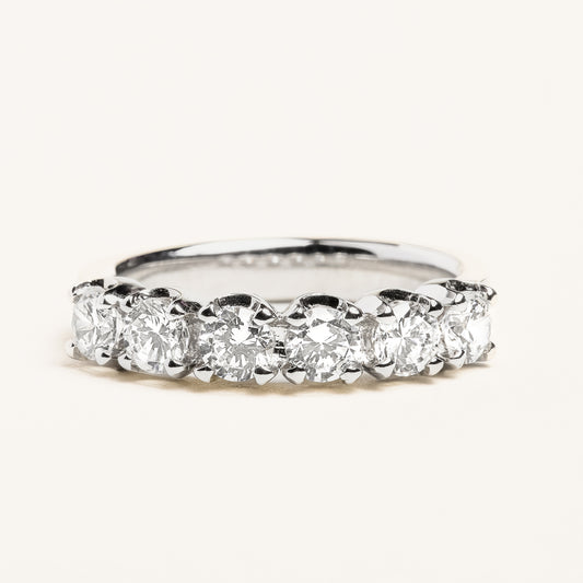 Anneau de mariage avec diamants semi-éternité 1.20 carat