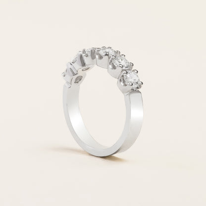 Anneau de mariage avec diamants semi-éternité 1.20 carat