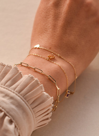 Jackie Amsterdam Elegant Boxlink bracelet worn on wrist