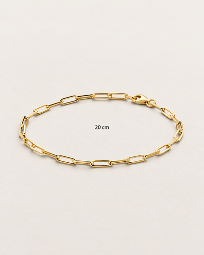 Bracelet Elegant Boxlink en or jaune 14K
