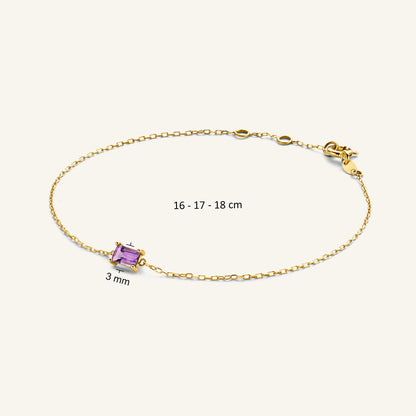 Jackie Amsterdam Medina Amethyst bracelet size detail