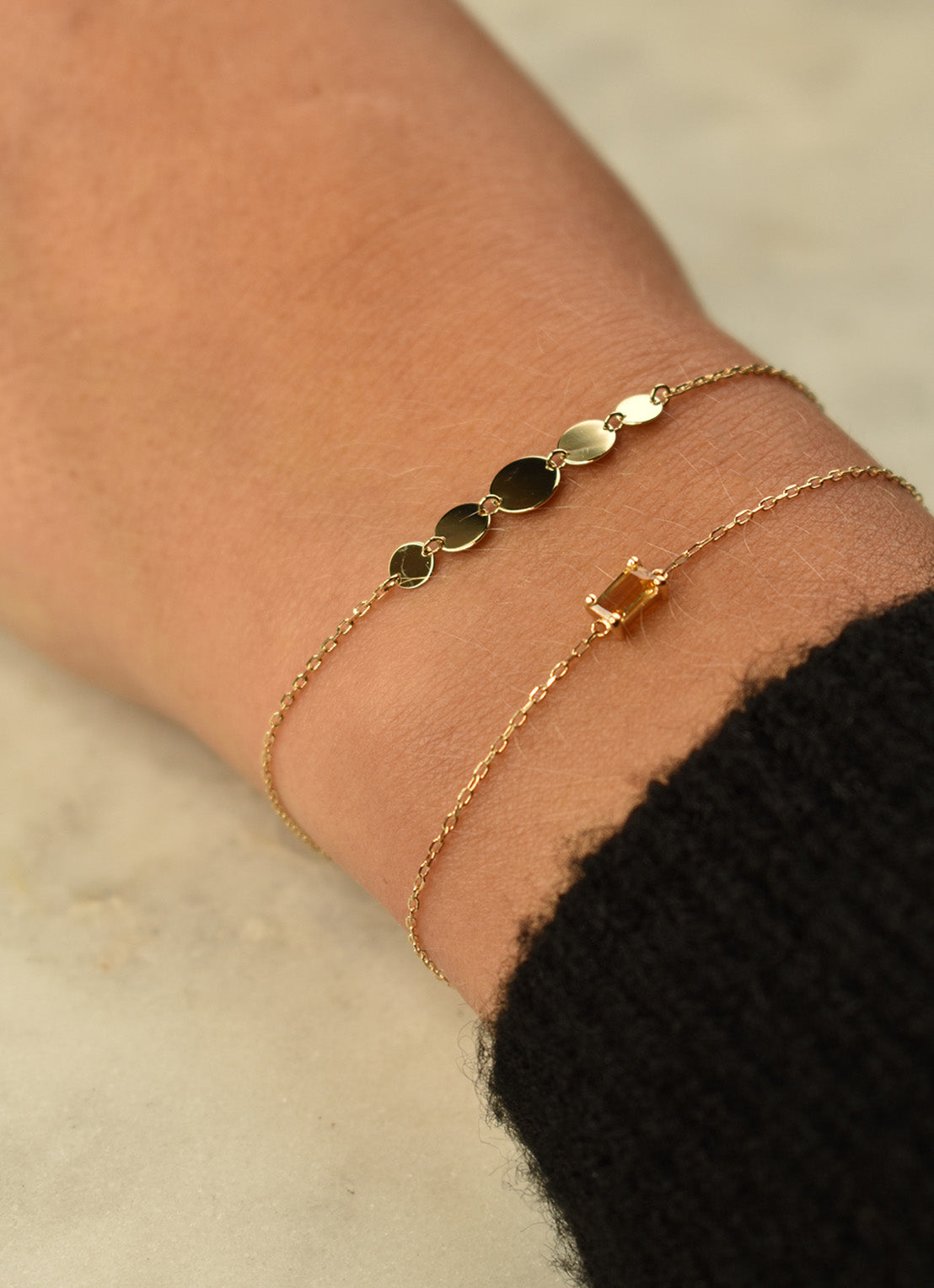 Jackie Amsterdam Medina Citrine bracelet worn on wrist