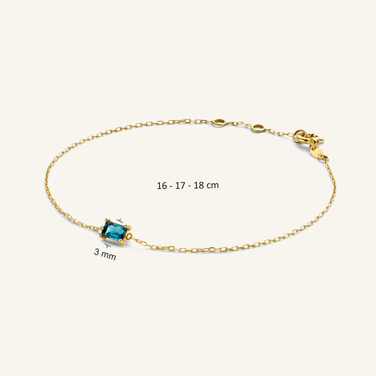 Jackie Amsterdam Medina Topaz bracelet size detail