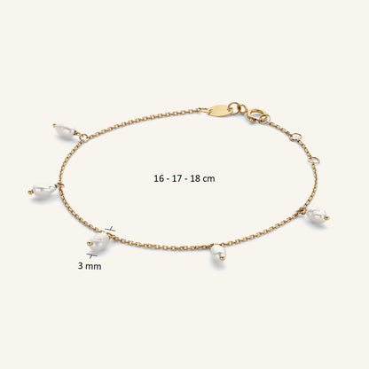 Jackie Amsterdam Pearl of Amalfi bracelet size and pearl detail