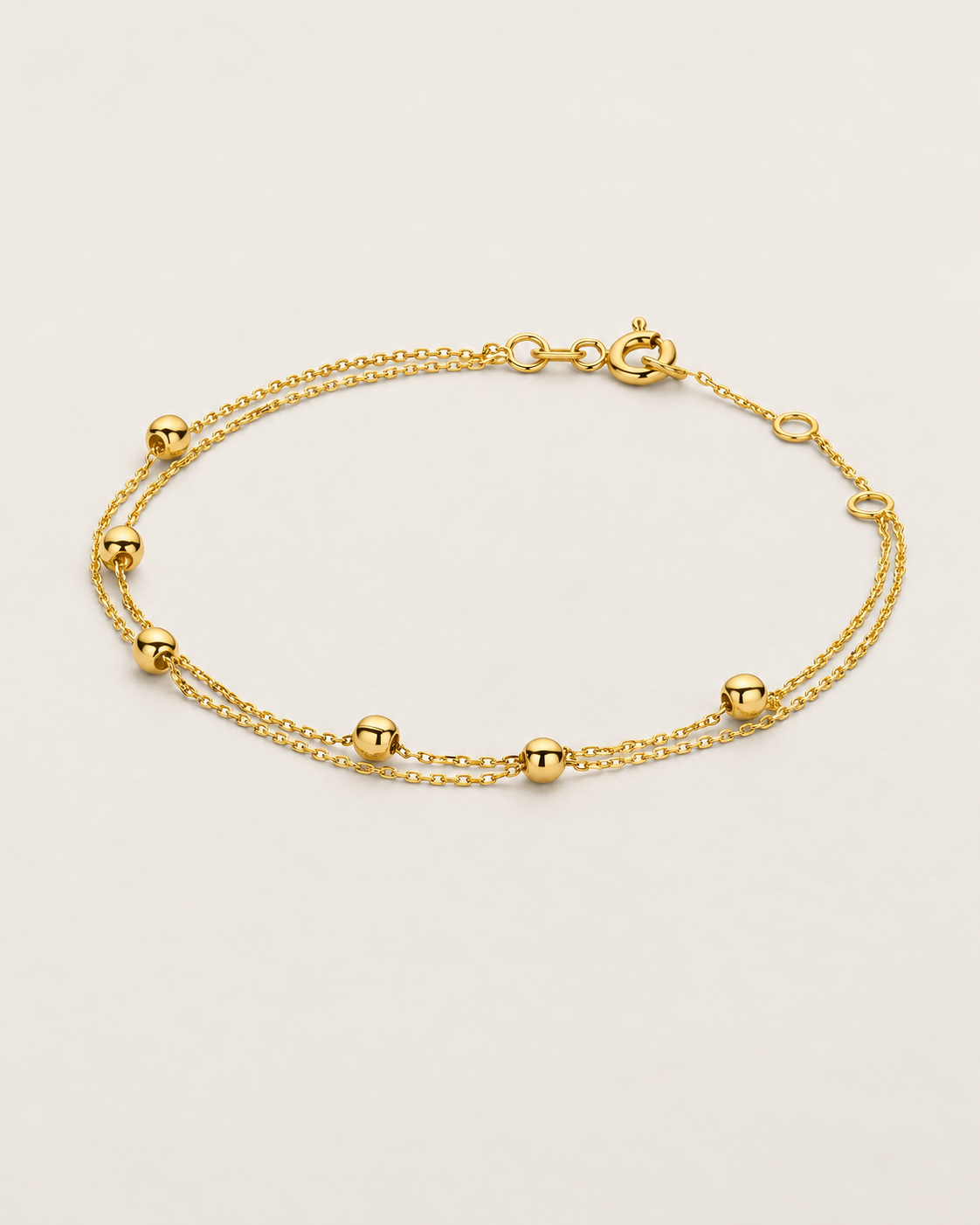 Bracelet Double Bubble en or jaune 14K