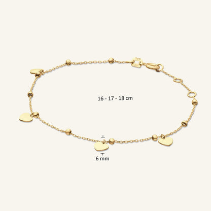 Jackie Amsterdam Corazon bracelet size and heart charm detail