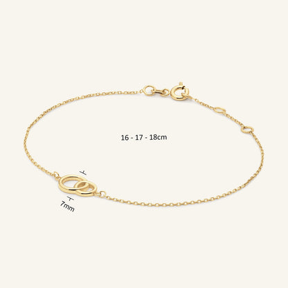 JKB25.408 Jackie Giro Doppio bracelet 16 17 18 cm and 7 mm details on light beige background