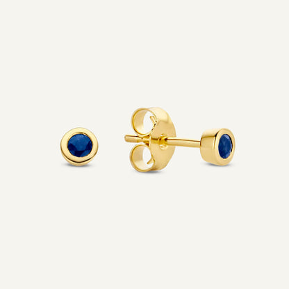 Sapphire Studs in 14K Yellow Gold